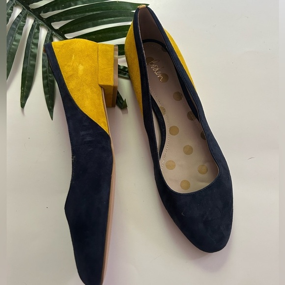 Boden Shoes - Boden navy and yellow suede flats size 42 size 10-10.5